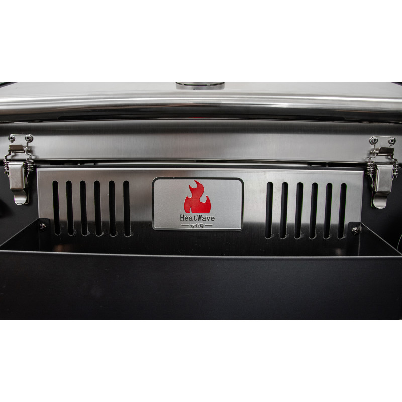 Duży Grill węglowy LUX 139X57X100 cm PREMIUM stalowy z żeliwnym rusztem