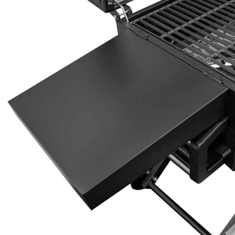 Duży Grill węglowy LUX 139X57X100 cm PREMIUM stalowy z żeliwnym rusztem