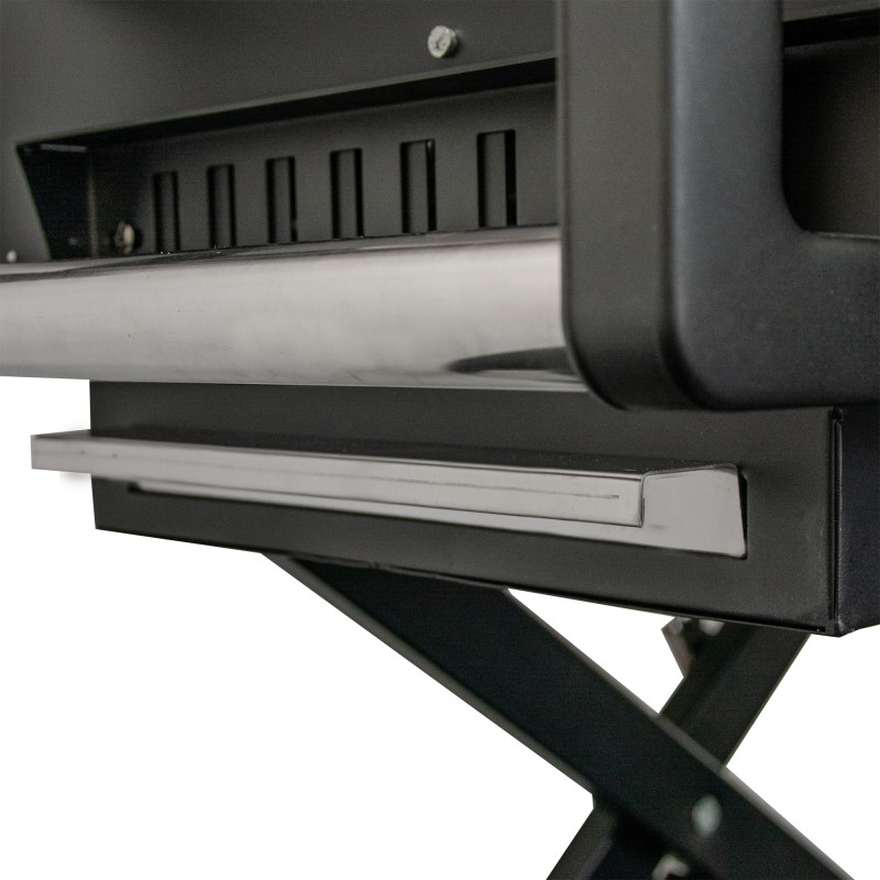 Duży Grill węglowy LUX 139X57X100 cm PREMIUM stalowy z żeliwnym rusztem