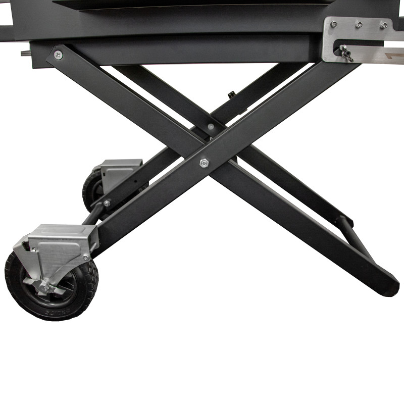 Duży Grill węglowy LUX 139X57X100 cm PREMIUM stalowy z żeliwnym rusztem