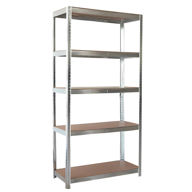 Regał metalowy magazynowy 180x75x35 cm ocynkowany 2w1 garażowy do piwnicy 150 kg