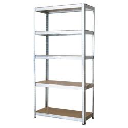 Regał metalowy magazynowy 180x75x35 cm ocynkowany 2w1 garażowy do piwnicy 150 kg