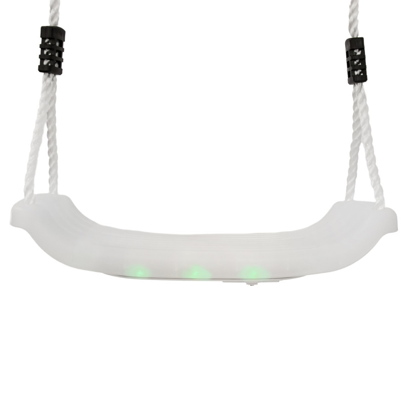 Białe ŚWIECĄCE Siedzisko do huśtawki 40 cm ledowe