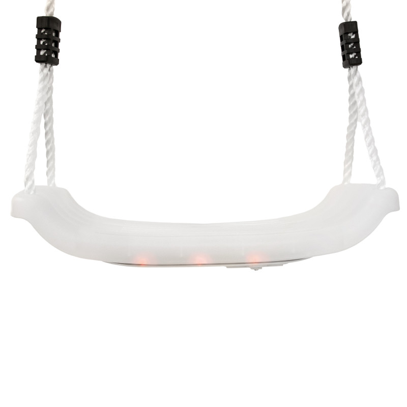 Białe ŚWIECĄCE Siedzisko do huśtawki 40 cm ledowe