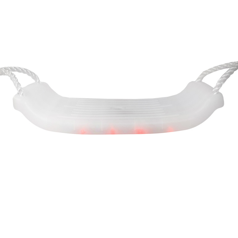 Białe ŚWIECĄCE Siedzisko do huśtawki 40 cm ledowe