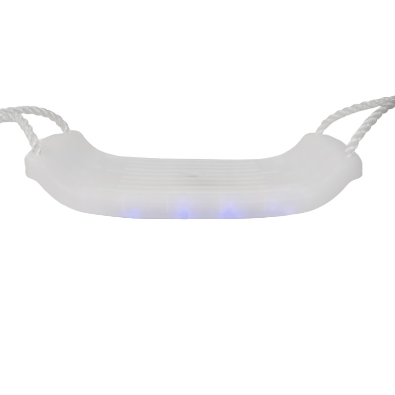 Białe ŚWIECĄCE Siedzisko do huśtawki 40 cm ledowe