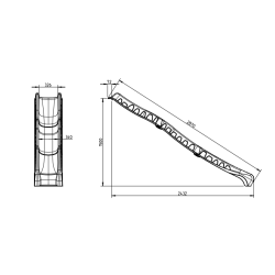 Składany Ślizg "Rocli" - Limonka - wysokość 150cm - długość 300 cm
