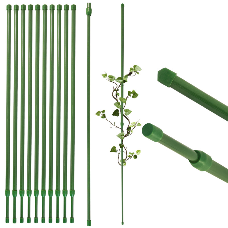 Tyczka teleskopowa do roślin 40 cm zielona rozkładana 24 szt.