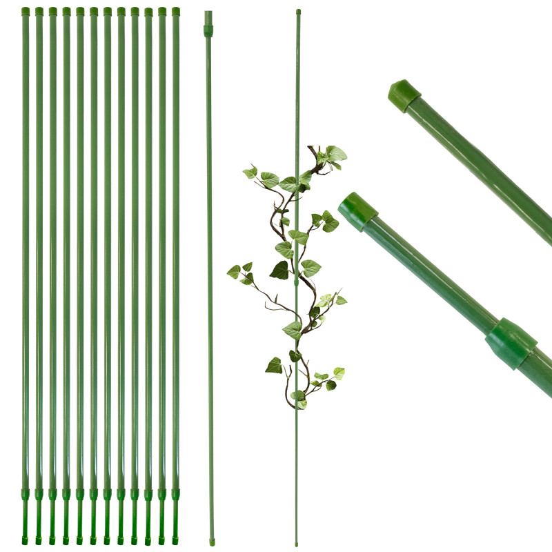 Tyczka teleskopowa do roślin 60 cm zielona rozkładana 24 szt.