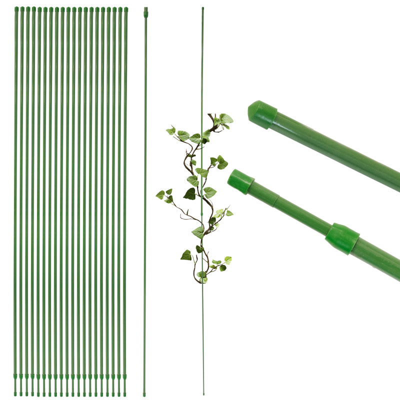 Tyczka teleskopowa do roślin 90 cm zielona rozkładana 24 szt.