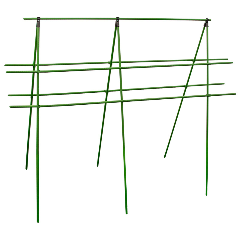 Stelaż do roślin z tyczek 150-180cm 11mm łączniki opaski podpora do ogórków