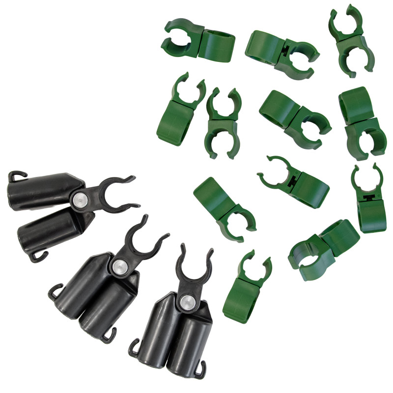 Stelaż do roślin z tyczek 150-180cm 11mm łączniki opaski podpora do ogórków