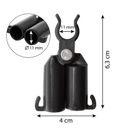 Stelaż do roślin z tyczek 150-180cm 11mm łączniki opaski podpora do ogórków