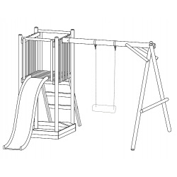 Huśtawka "Franek" ze zjeżdżalnią