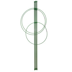 Podpora pierścieniowa do roślin okrągła 60 cm stal+PE 25 szt. Zestaw
