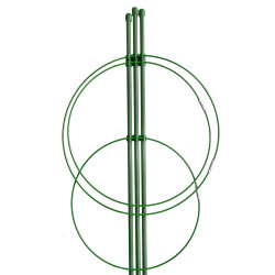 Podpora pierścieniowa do roślin okrągła 60 cm stal+PE 25 szt. Zestaw