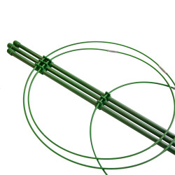 Podpora pierścieniowa do roślin okrągła 60 cm stal+PE 25 szt. Zestaw
