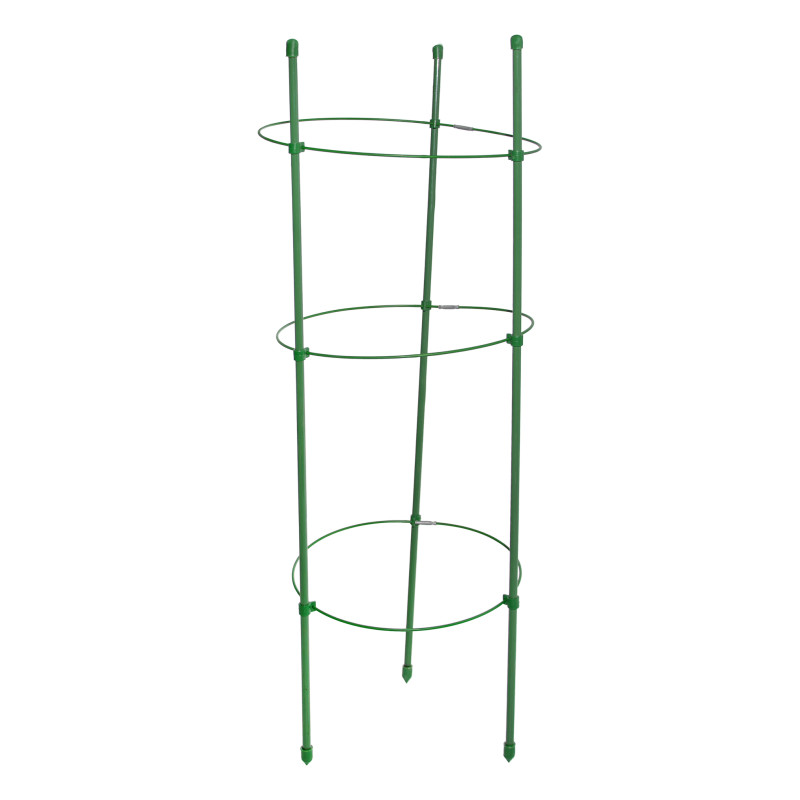 Podpora pierścieniowa do roślin okrągła 60 cm stal+PE 25 szt. Zestaw