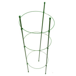 Podpora pierścieniowa do roślin okrągła 45 cm stal+PE 25 szt. Zestaw