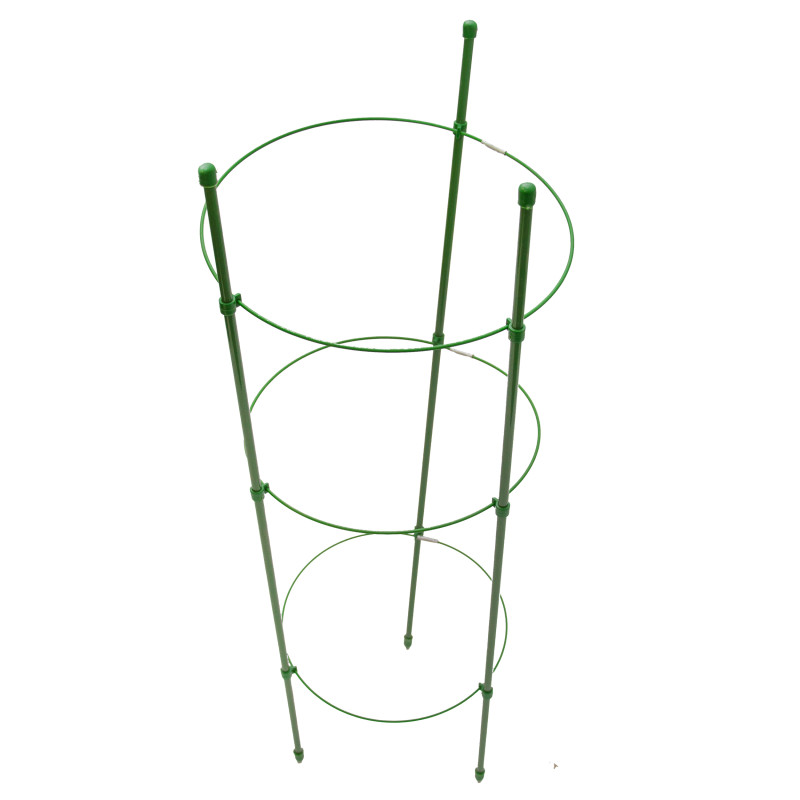 Podpora pierścieniowa do roślin okrągła 45 cm stal+PE 25 szt. Zestaw