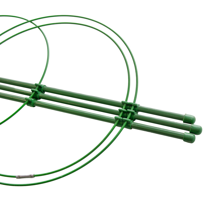 Podpora pierścieniowa do roślin okrągła 75 cm stal+PE 25 szt. Zestaw