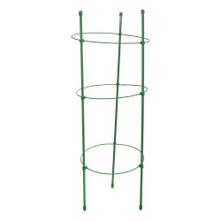 Podpora pierścieniowa do roślin okrągła 75 cm stal+PE 25 szt. Zestaw