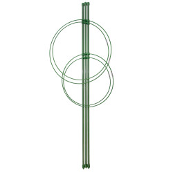 Podpora pierścieniowa do roślin okrągła 120 cm stal+PE 20 szt. Zestaw
