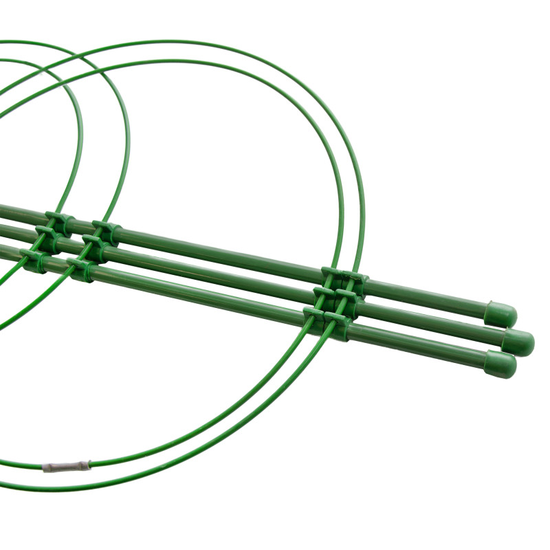 Podpora pierścieniowa do roślin okrągła 120 cm stal+PE 20 szt. Zestaw