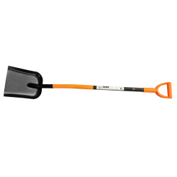 Łopata Prosta Kwadratowa Metalowa Czarna 130 cm