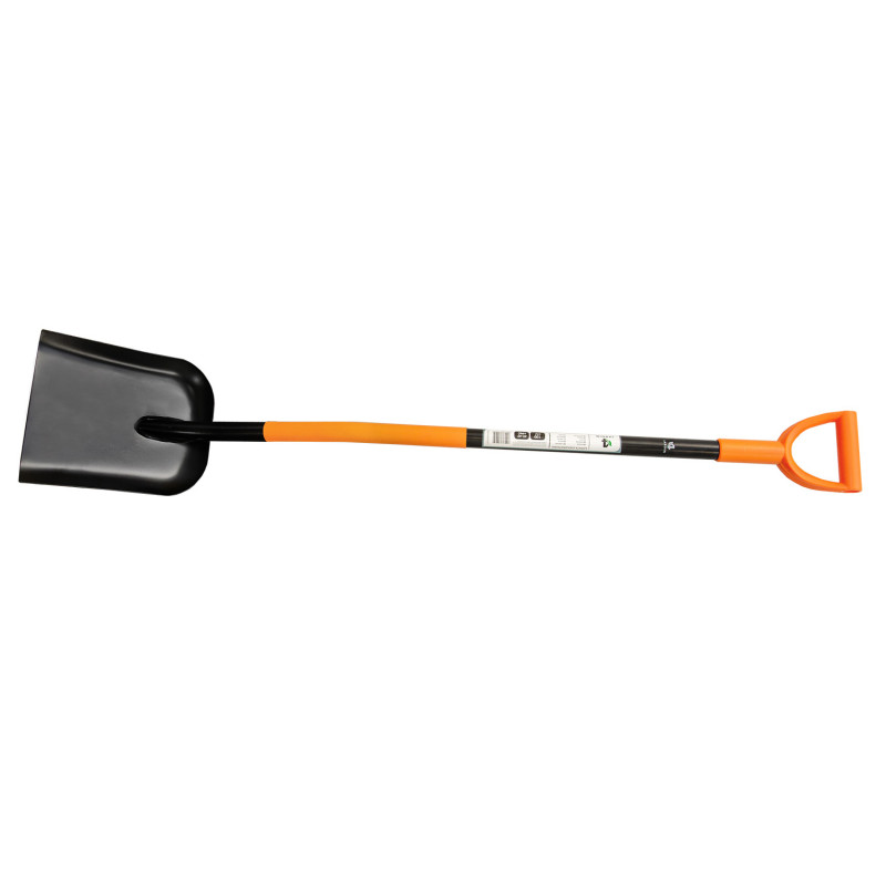 Łopata Prosta Kwadratowa Metalowa Czarna 130 cm