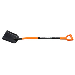 Łopata Prosta Kwadratowa Metalowa Czarna 130 cm