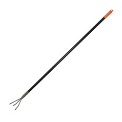 Kultywator Ogrodowy Ręczny 3 Pazurki Metalowy Czarny 150 cm