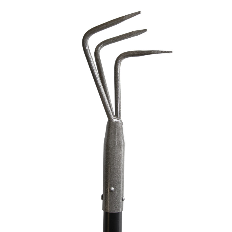 Kultywator Ogrodowy Ręczny 3 Pazurki Metalowy Czarny 150 cm