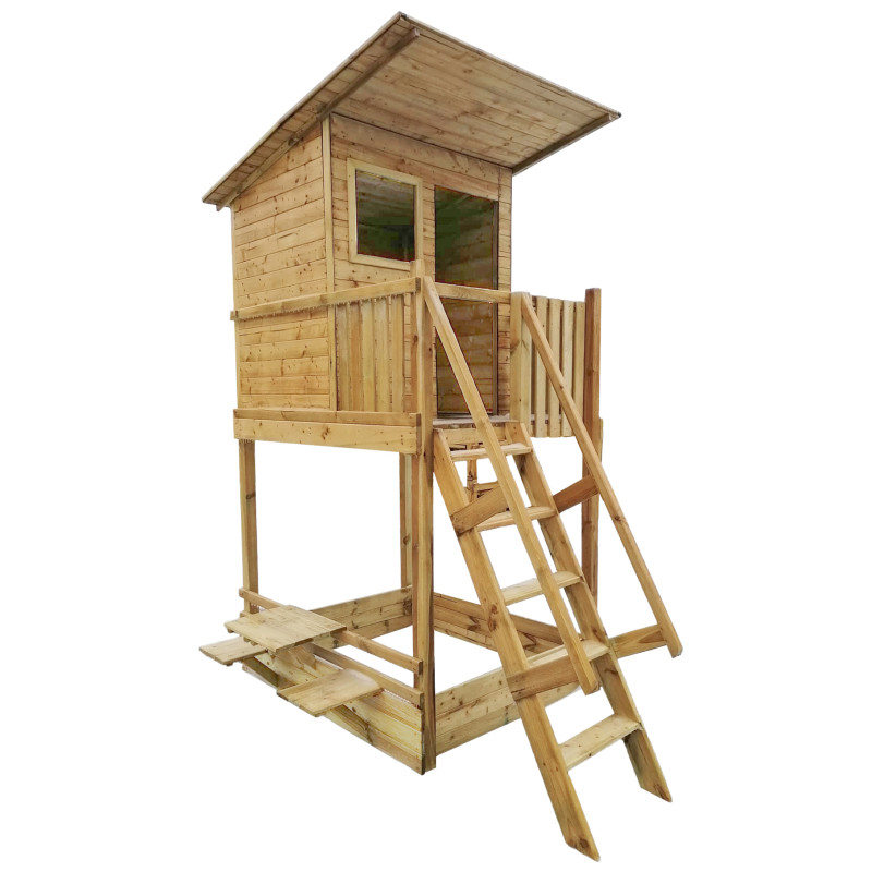 Drewniany domek ogrodowy dla dzieci - Beach House ze schodkami