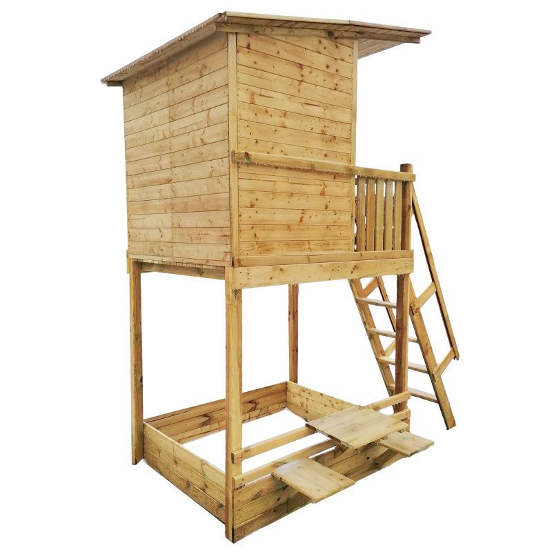 Drewniany domek ogrodowy dla dzieci - Beach House ze schodkami