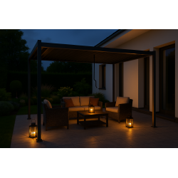 Pergola Ogrodowa 3x3m metalowa Szara