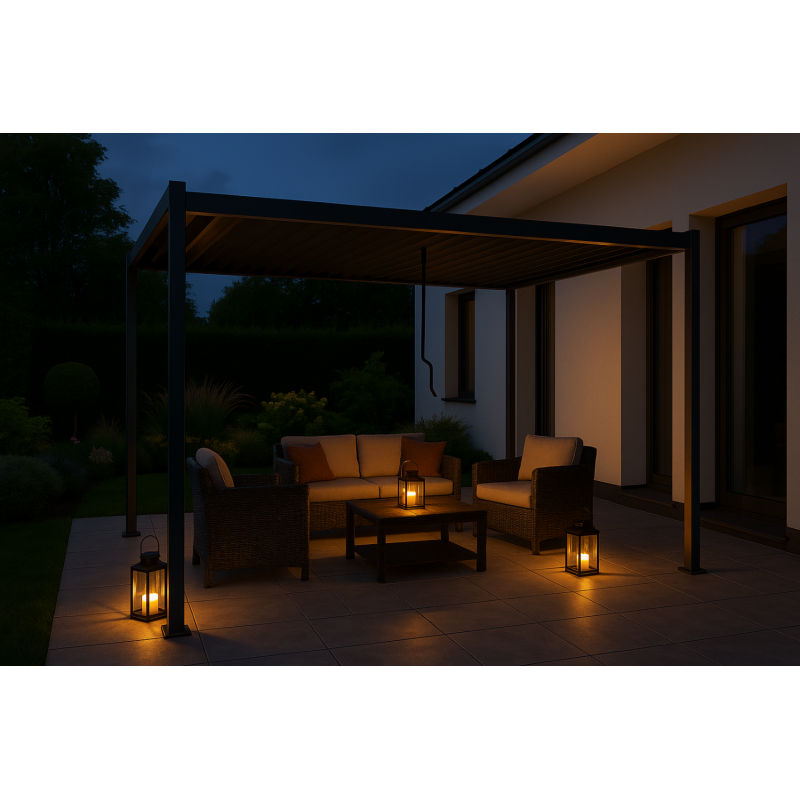 Pergola Ogrodowa 3x3m metalowa Szara