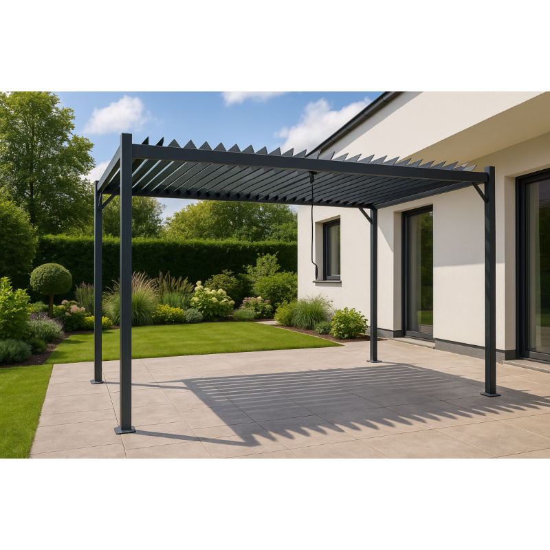 Pergola Ogrodowa 3x4m metalowa Szara