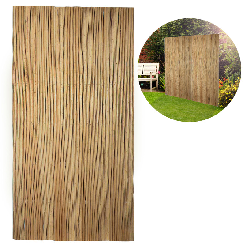 Panel Pełny Wierzbowy 180x90 cm Beżowy Trejaż Ogrodowy