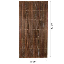Panel Ogrodowy Pełny Wierzbowy 180x90 cm Brązowy