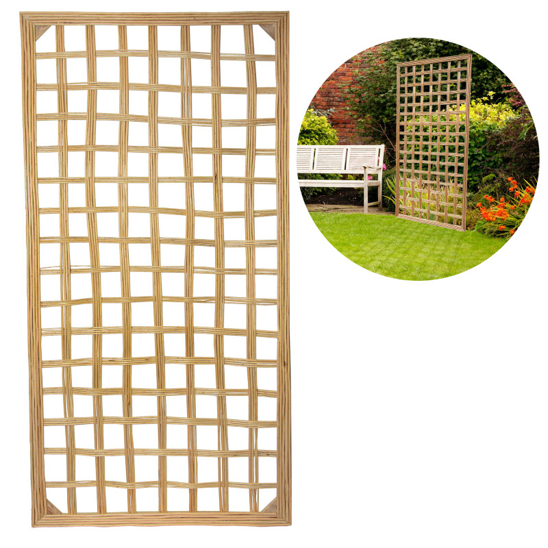 Kratka Wierzbowa 180x90 cm Beżowa Trejaż Ogrodowy