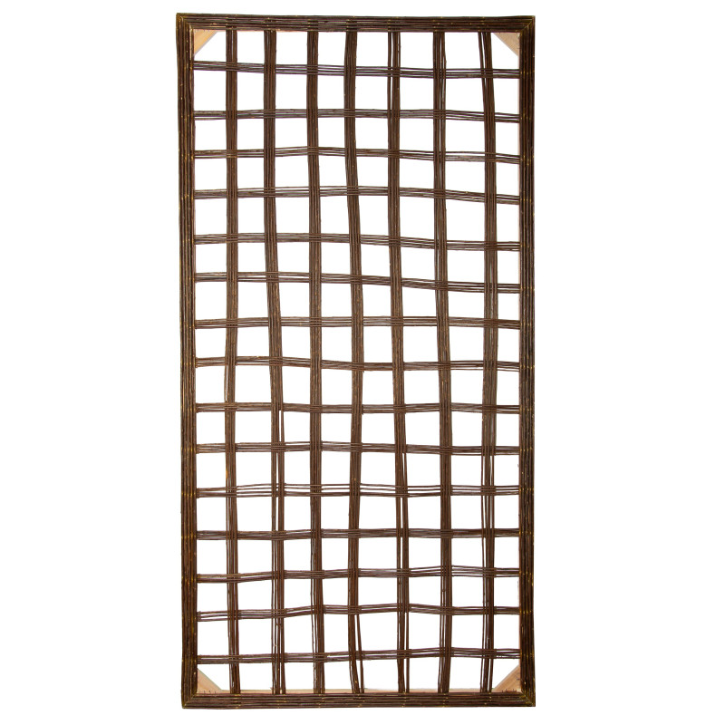 Kratka Ogrodowa Wierzbowa 180x90 cm Brązowa