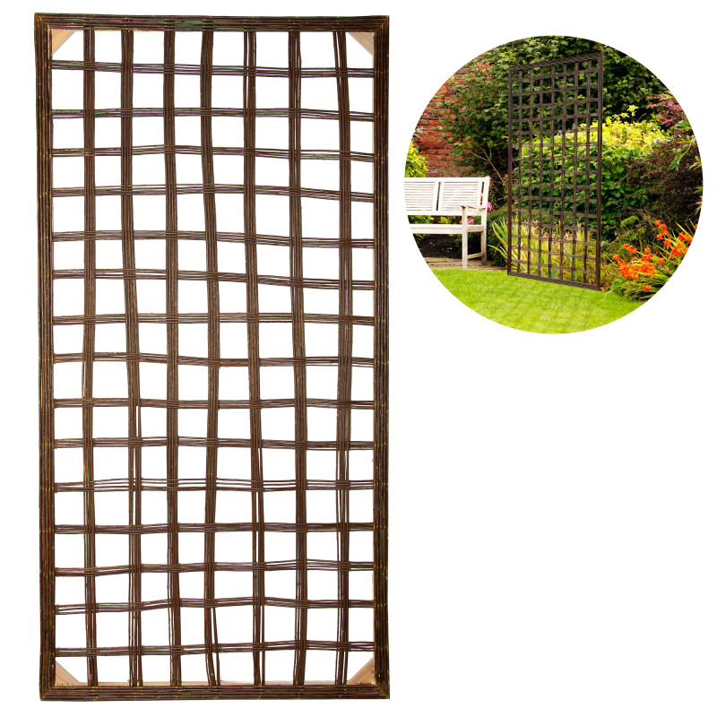 Kratka Wierzbowa 180x90 cm Brązowa Trejaż Ogrodowy