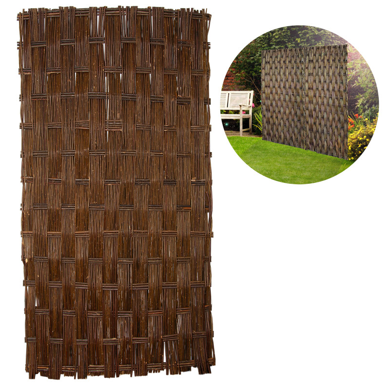 Panel Wierzbowy Pleciony 180x90 cm Brązowy Trejaż Ogrodowy
