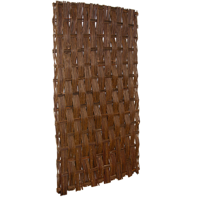 Panel Wierzbowy Pleciony 180x90 cm Brązowy Trejaż Ogrodowy