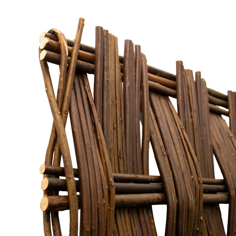 Panel Wierzbowy Pleciony 180x90 cm Brązowy Trejaż Ogrodowy