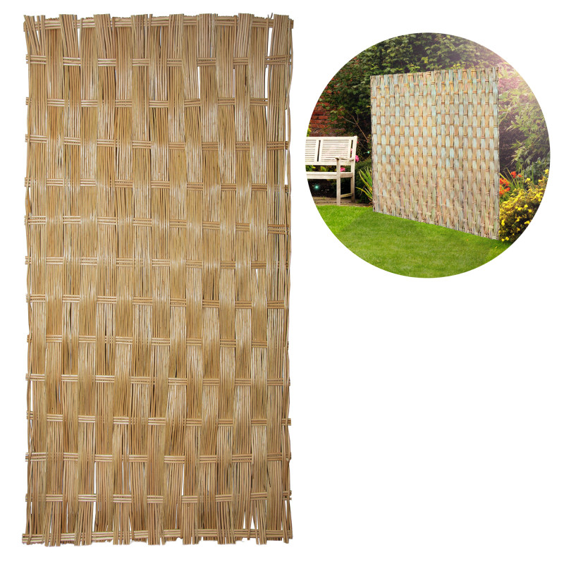 Panel Wierzbowy Pleciony 180x90 cm Beżowy Trejaż Ogrodowy