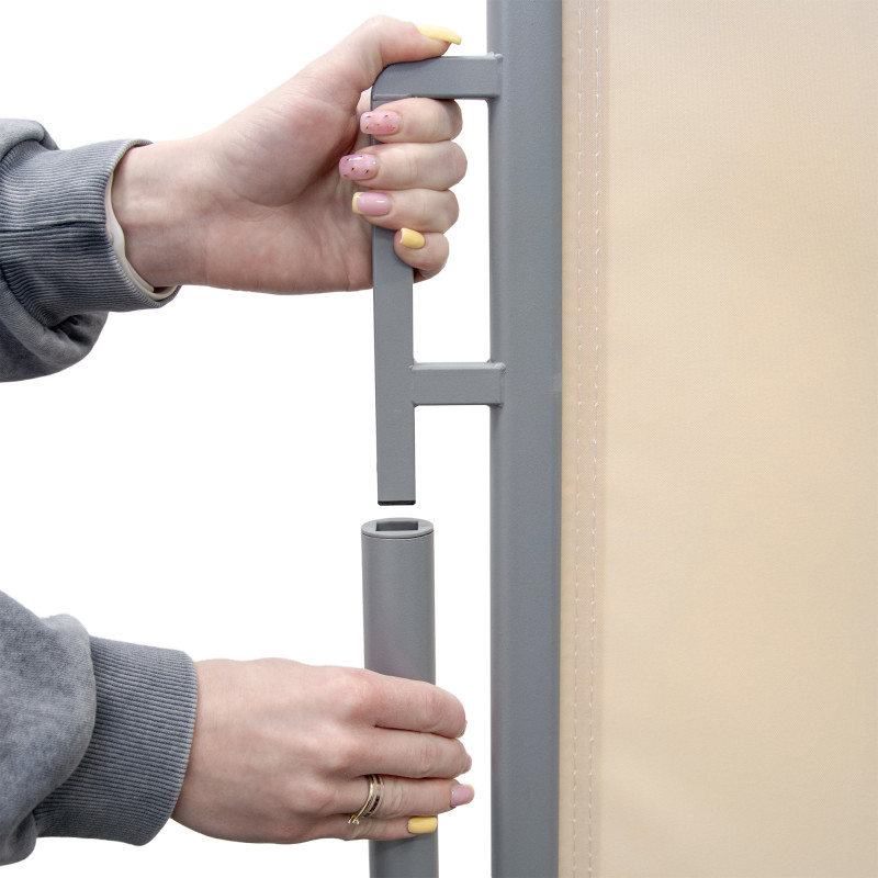 Boczna markiza cieniująca 2x3 m parawan osłona do ogrodu – beżowa