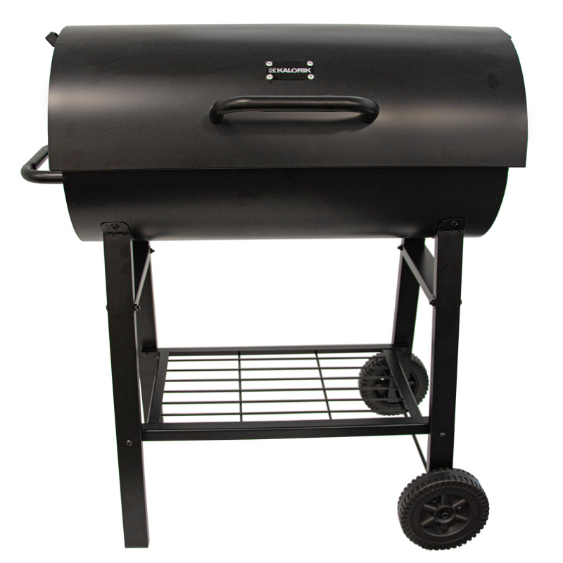 Grill węglowy półbeczkowy ogrodowy z rusztem 59,5x29 cm