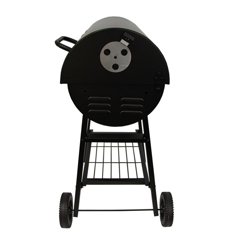 Grill węglowy półbeczkowy ogrodowy z rusztem 59,5x29 cm
